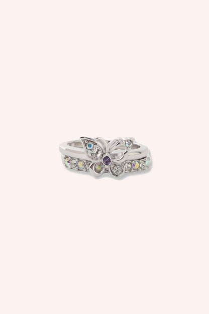 Anna Sui Butterfly Ring Stack Set
