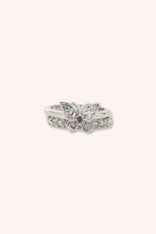 Anna Sui Butterfly Ring Stack Set