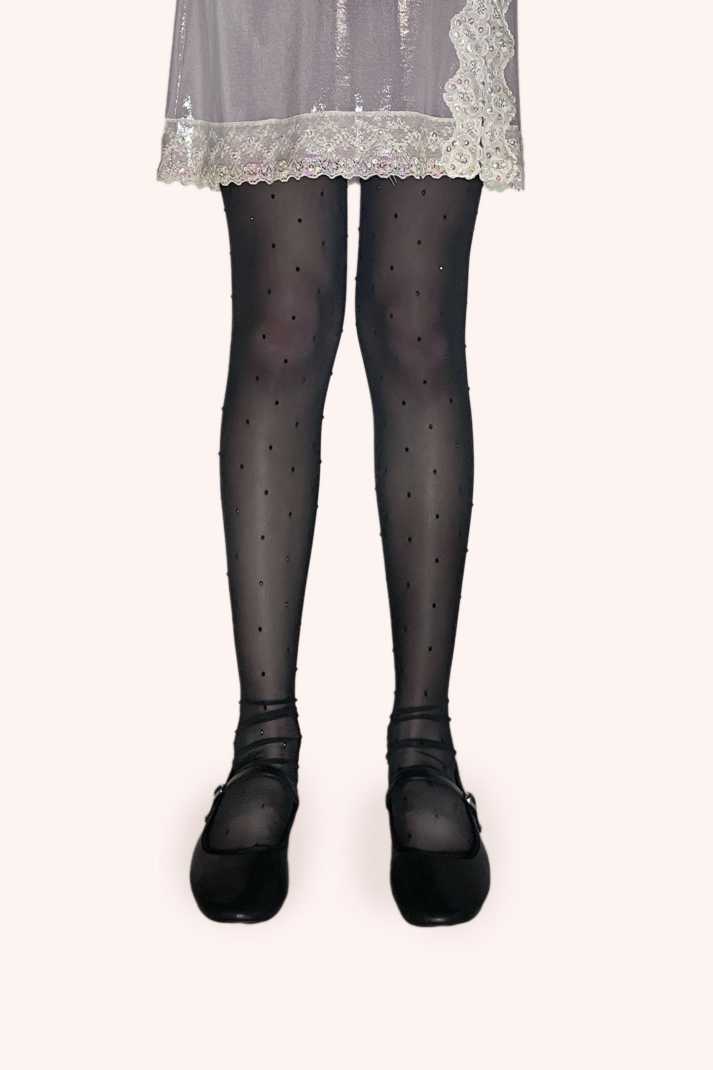 Anna Sui Rhinestone Mesh Leggings