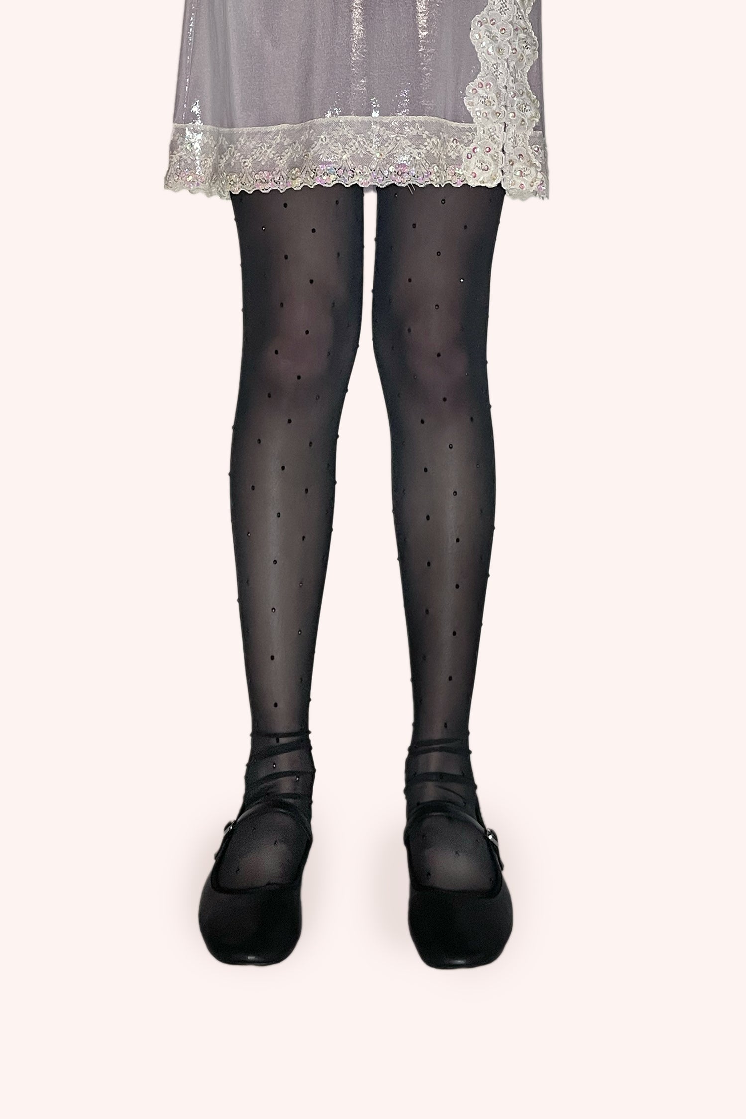 Anna Sui Rhinestone Mesh Leggings