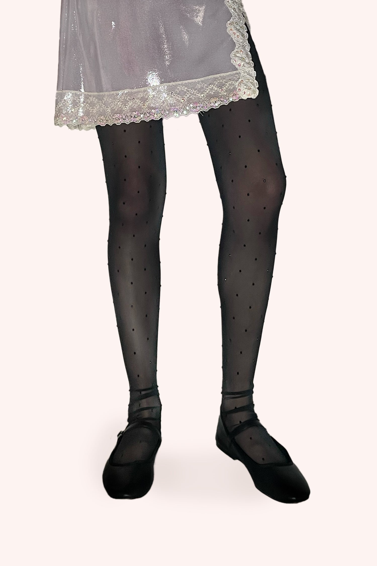Anna Sui Rhinestone Mesh Leggings