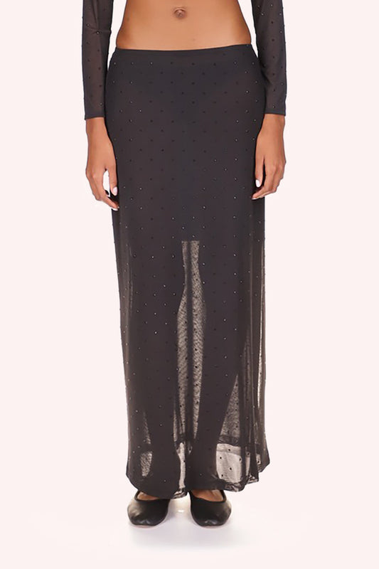 Anna Sui Rhinestone Mesh Skirt