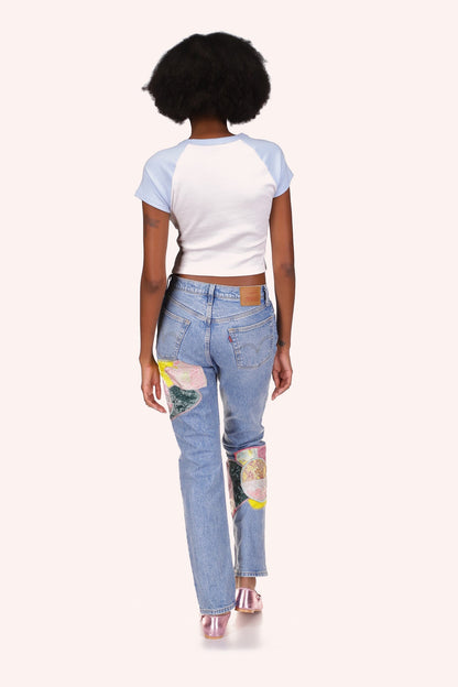 Anna Sui Micro Ribbed Raglan Baby Tee