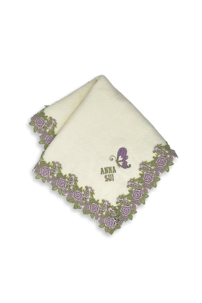 Anna Sui Rose Embroidery Washcloth