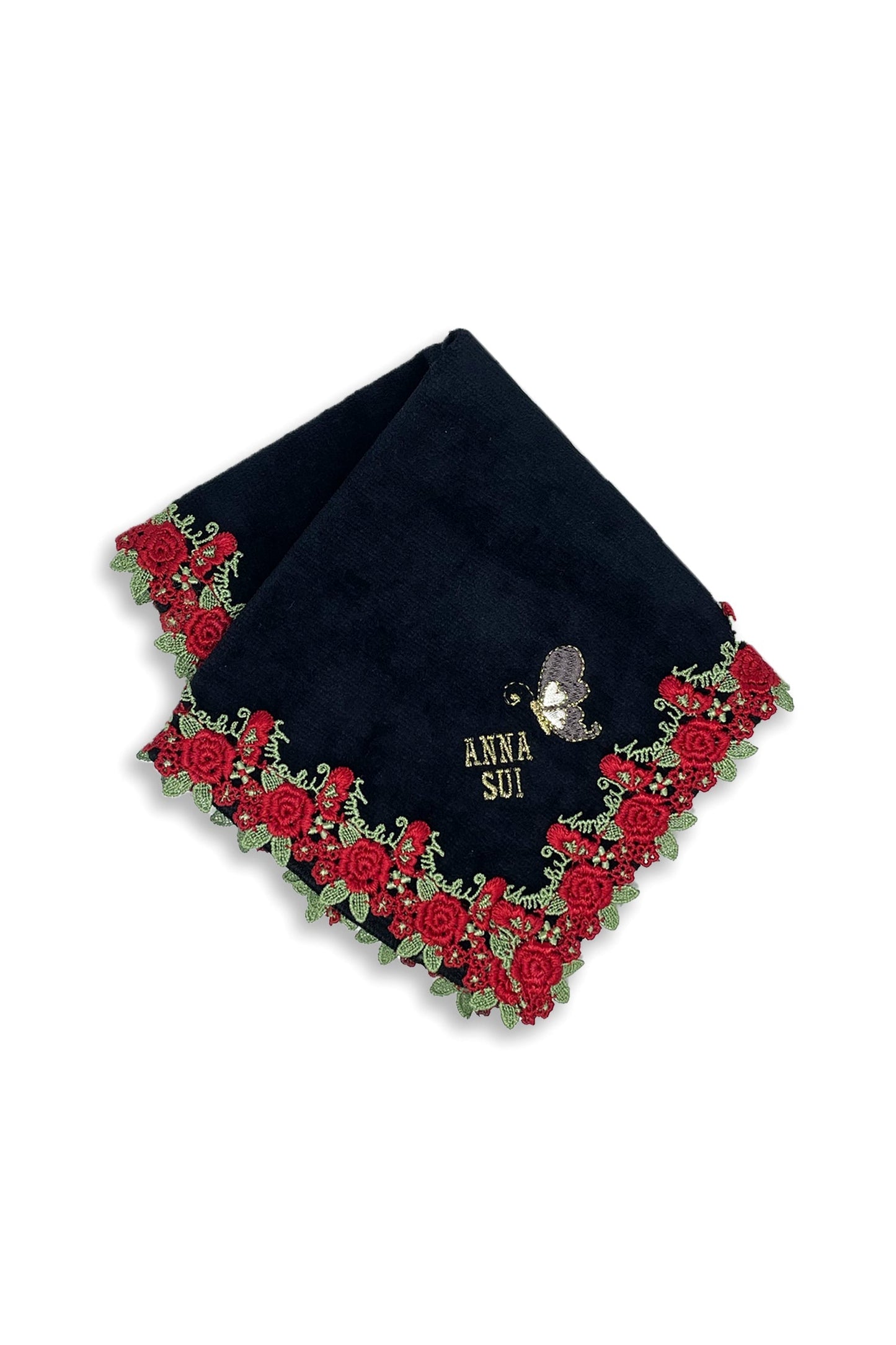Anna Sui Rose Embroidery Washcloth