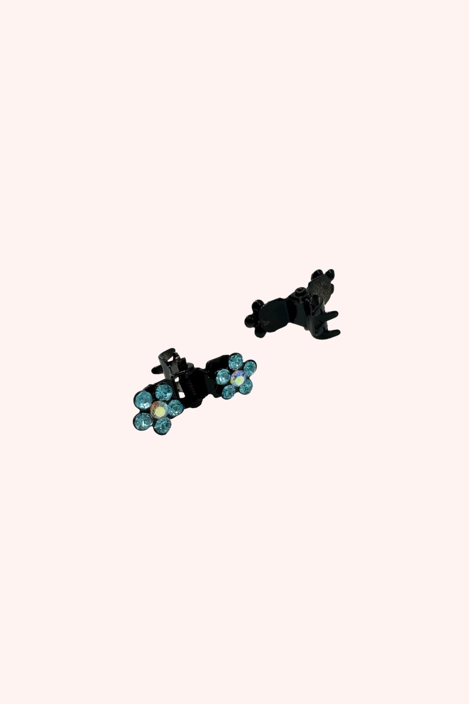 Anna Sui Baby Gemstone Daisy Jaw Clip Pair Blue