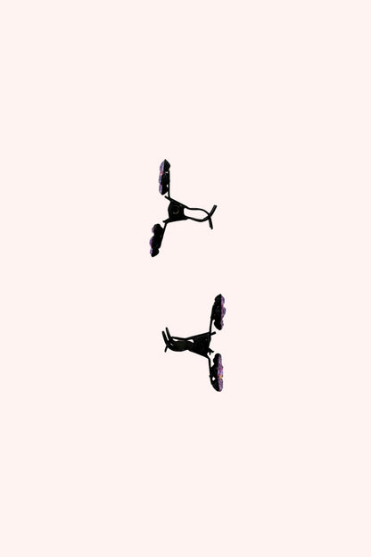 Anna Sui Baby Gemstone Daisy Jaw Clip Pair Blue