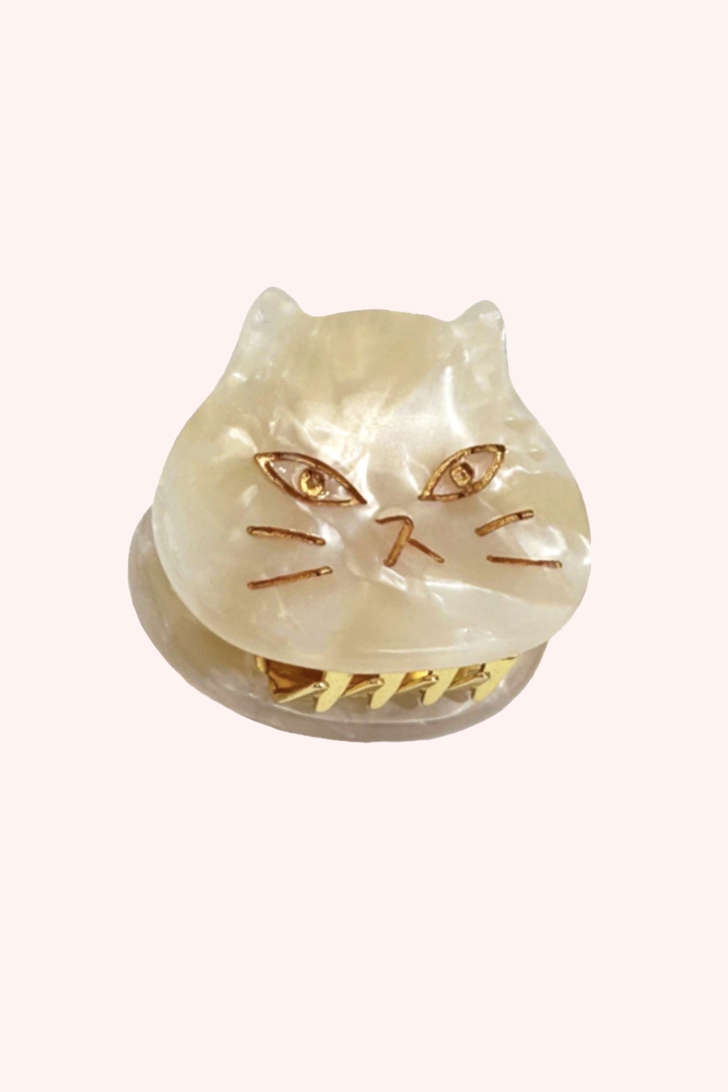 Anna Sui The Cat's Meow Jaw Clip Pair Ivory