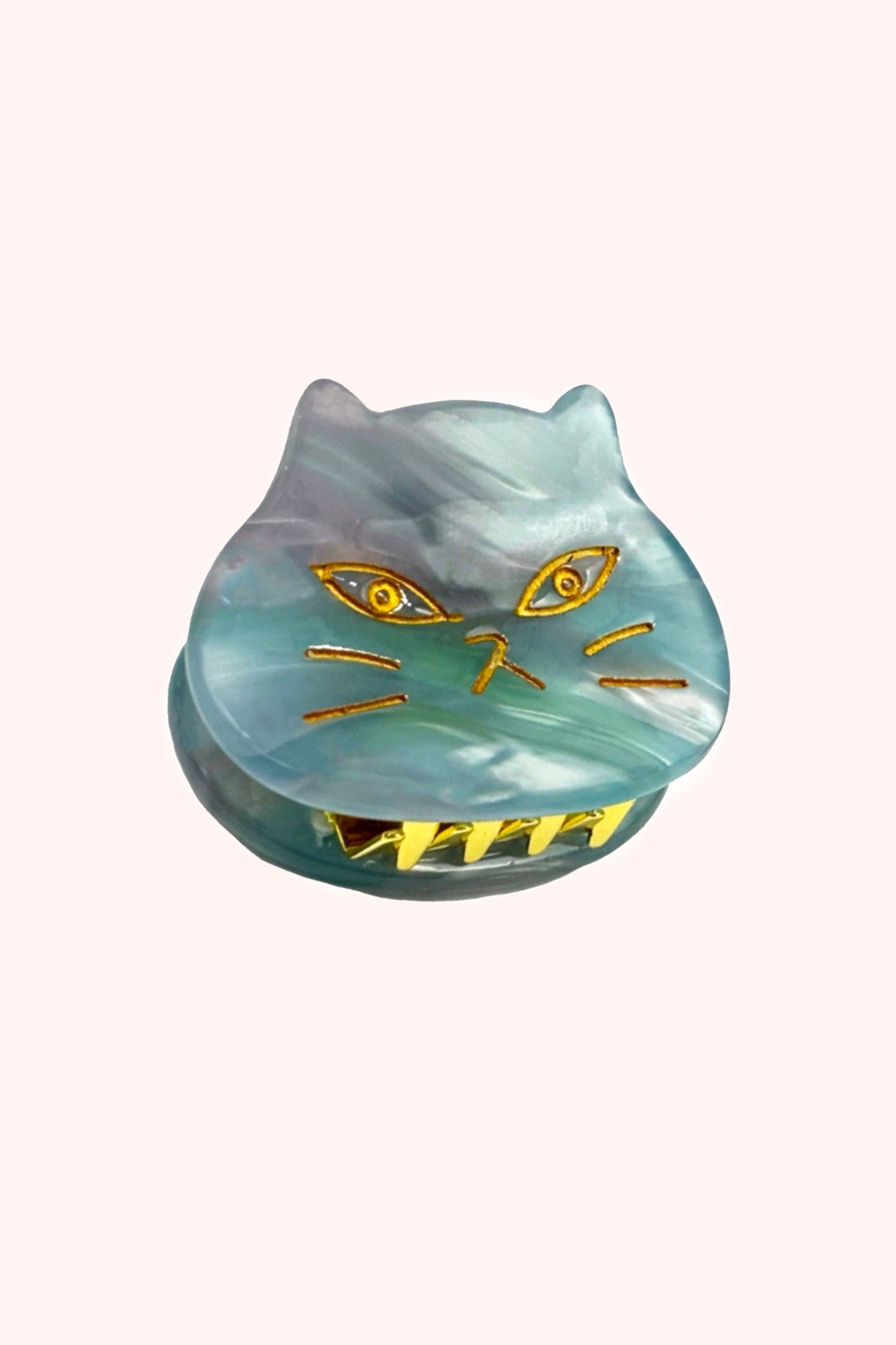 Anna Sui The Cat's Meow Jaw Clip Pair Sky Blue