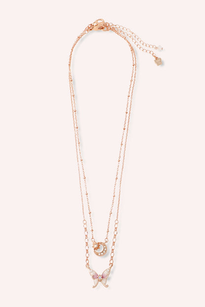 Anna Sui Butterfly and Moon Necklace Set