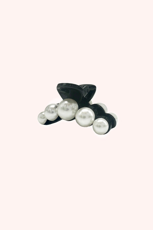 Anna Sui String of Pearls Mini Jaw Clip Black Pearl
