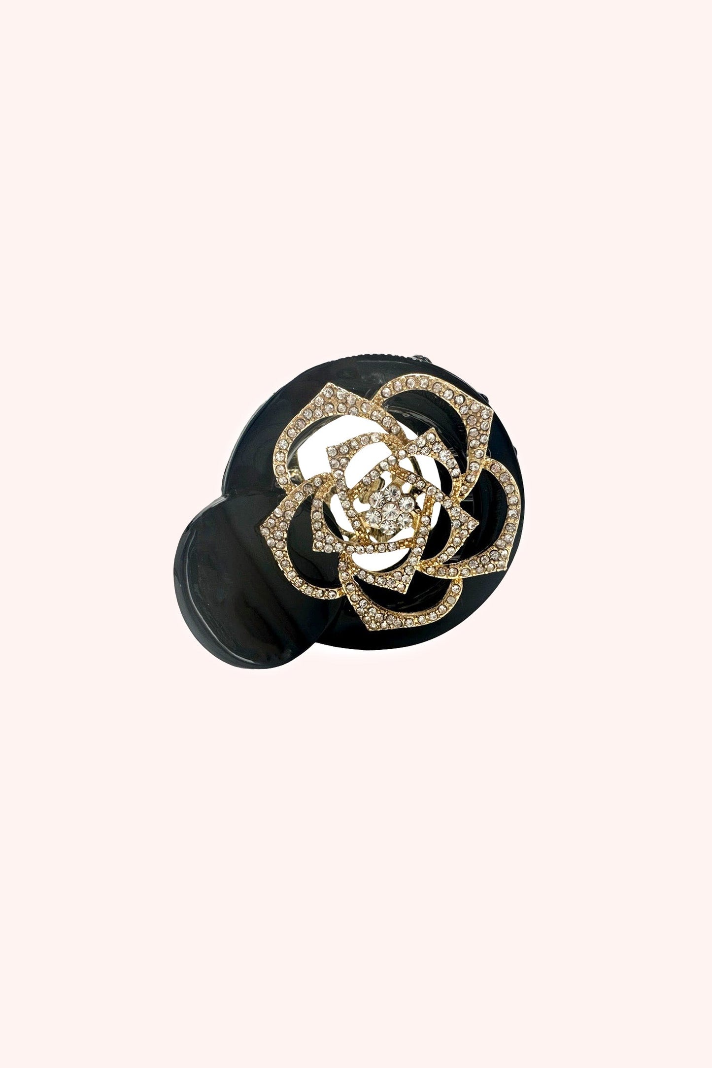Anna Sui Gemstone Rose Claw Clip - Black