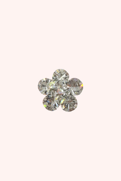 Anna Sui Gemstone Flower Hair Pin - Silver