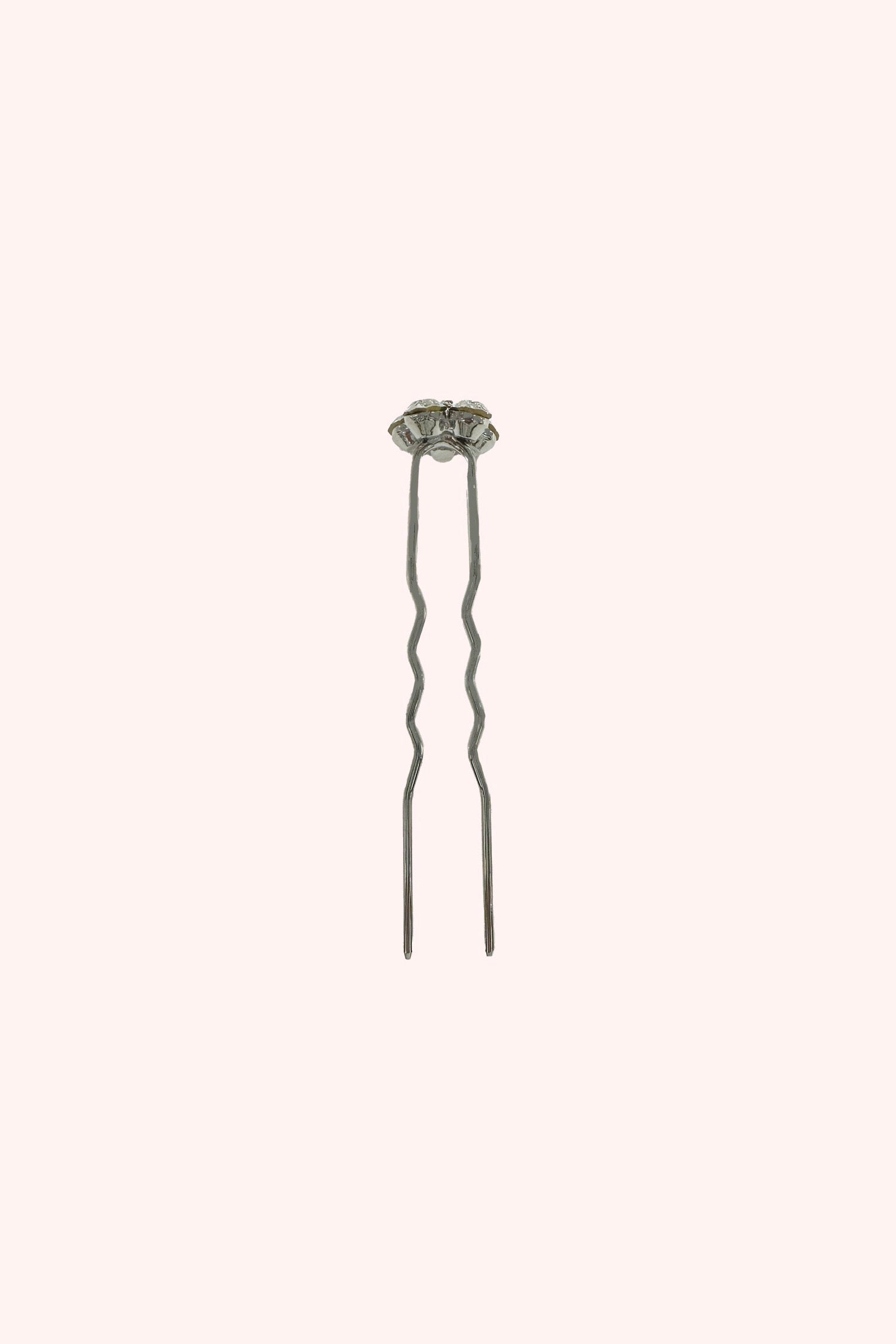 Anna Sui Gemstone Flower Hair Pin - Silver