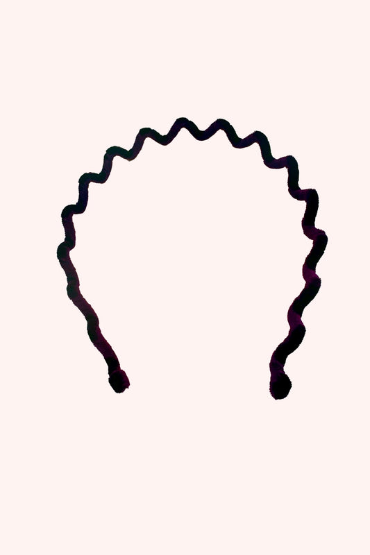 Anna Sui Wavy Velvet Headband Burgundy