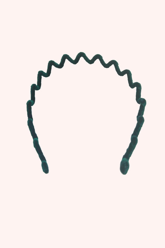 Anna Sui Wavy Velvet Headband Emerald