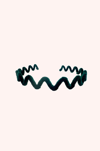 Anna Sui Wavy Velvet Headband Emerald