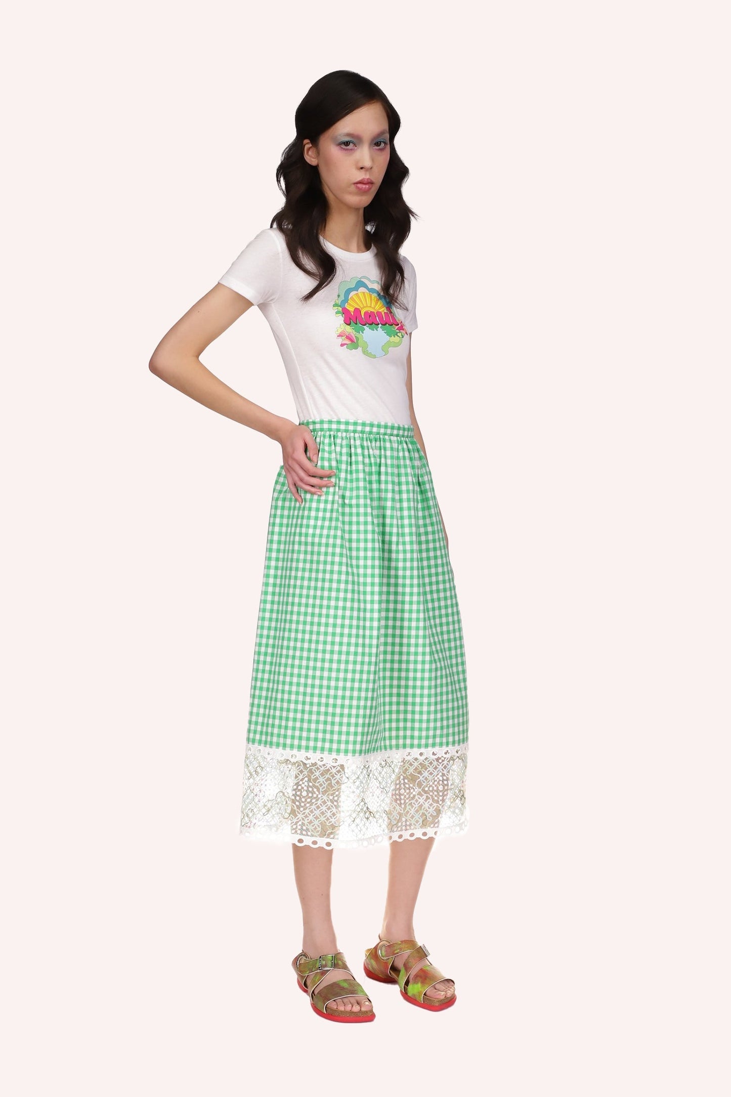 Anna Sui Gingham Skirt