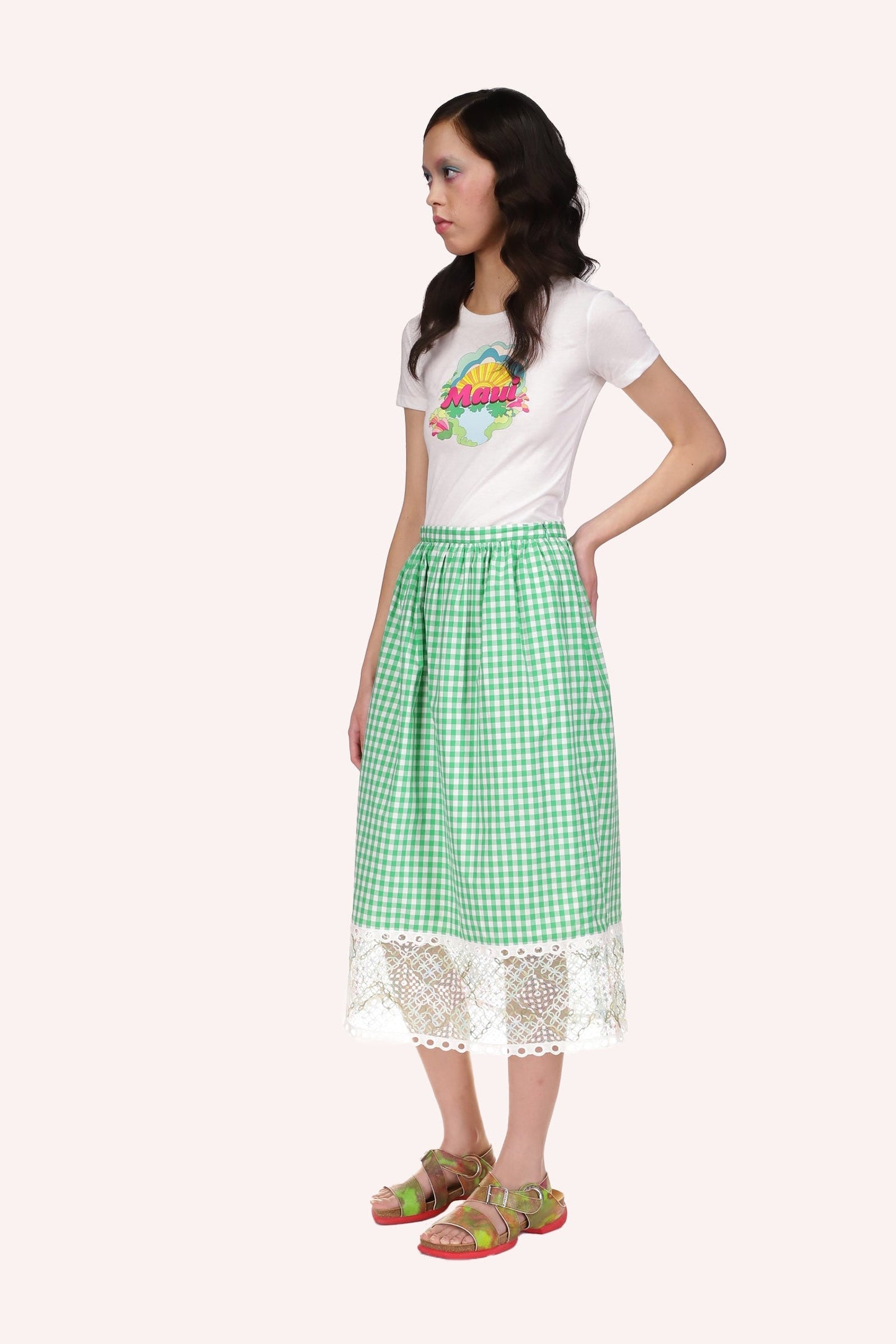 Anna Sui Gingham Skirt
