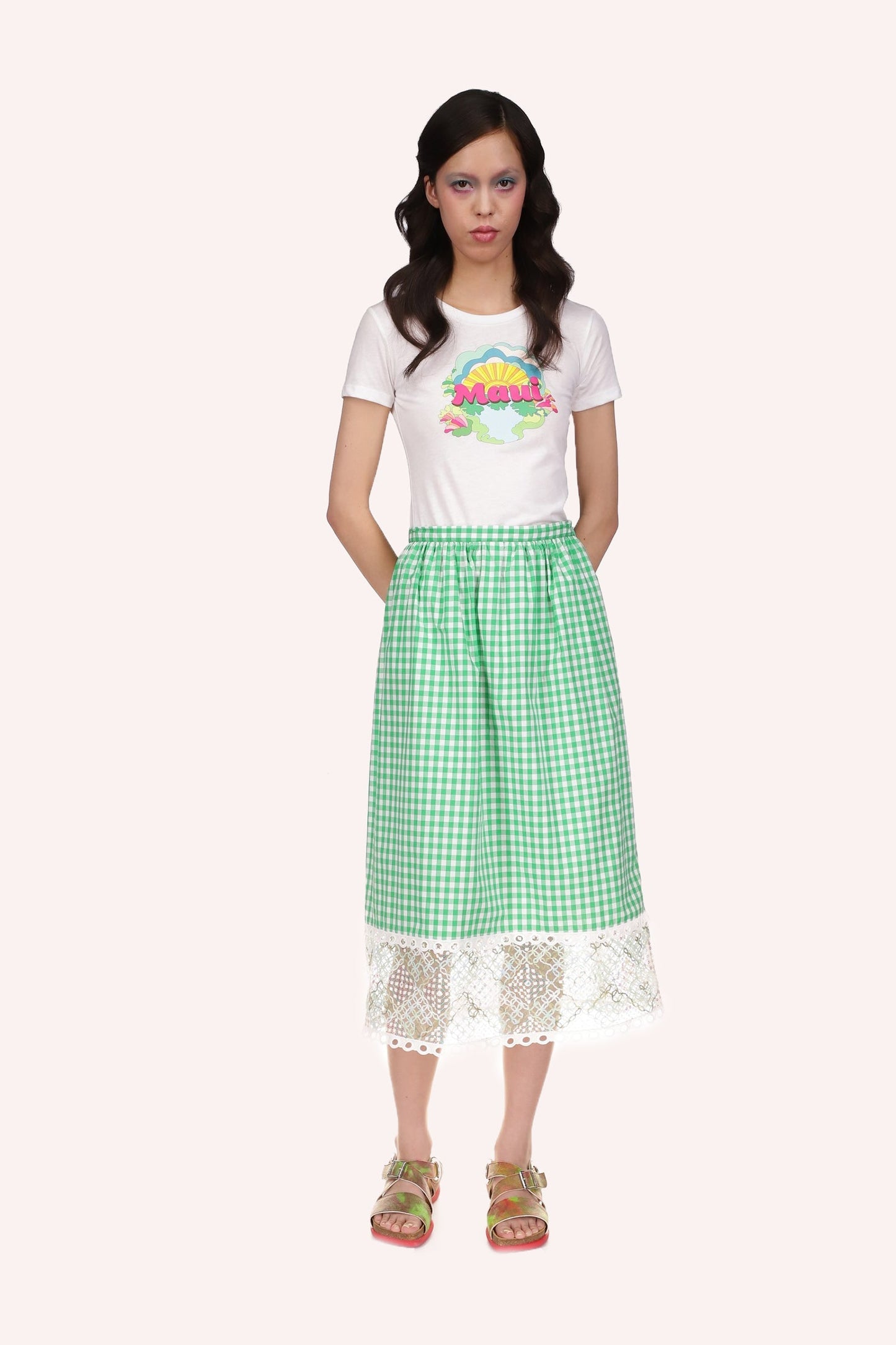 Anna Sui Gingham Skirt