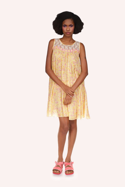 Anna Sui Arcadia Blossom Sleeveless Dress