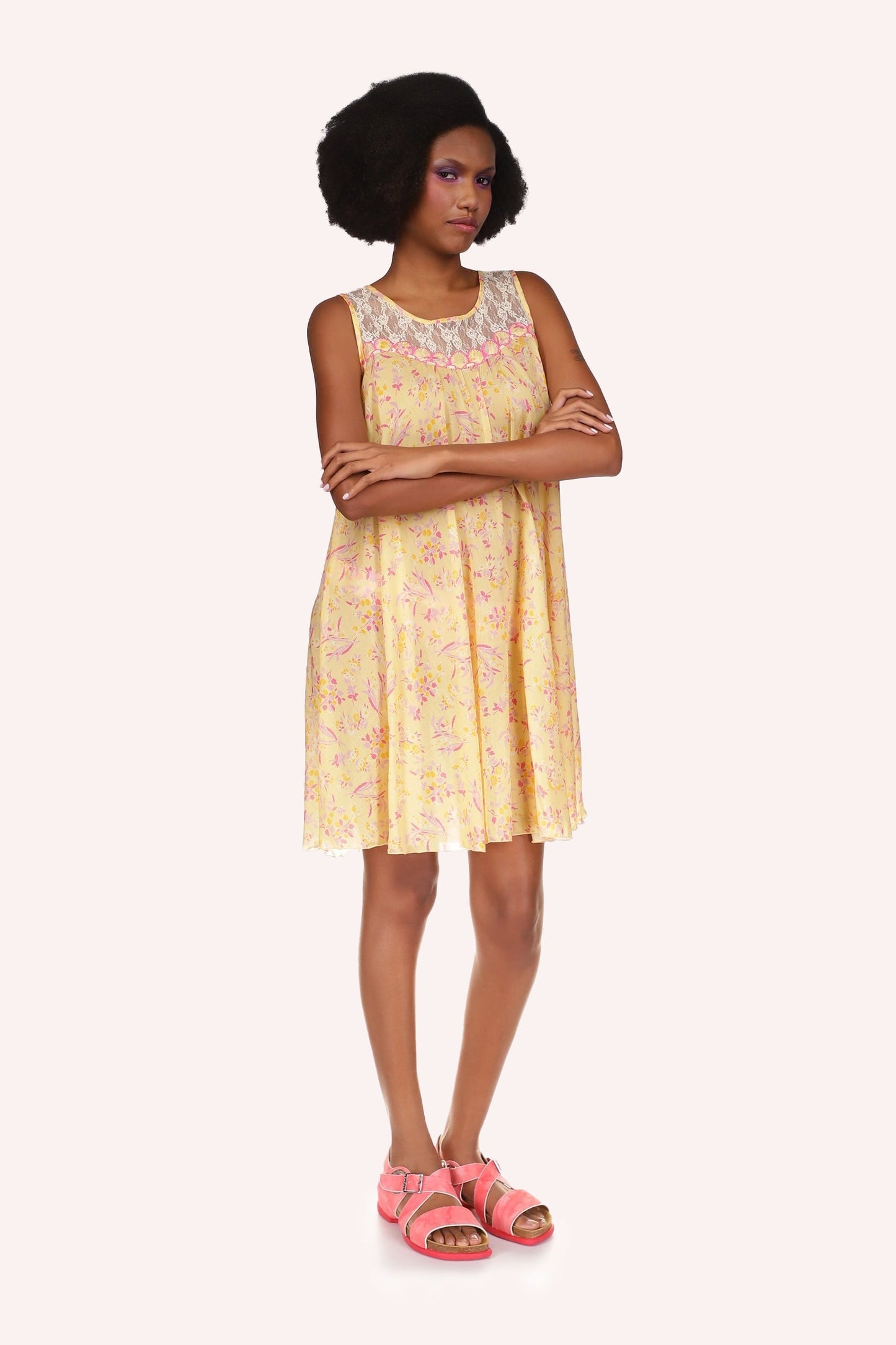 Anna Sui Arcadia Blossom Sleeveless Dress