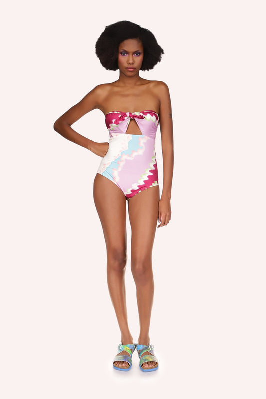 Anna Sui Wavy Clouds Bathing Suit