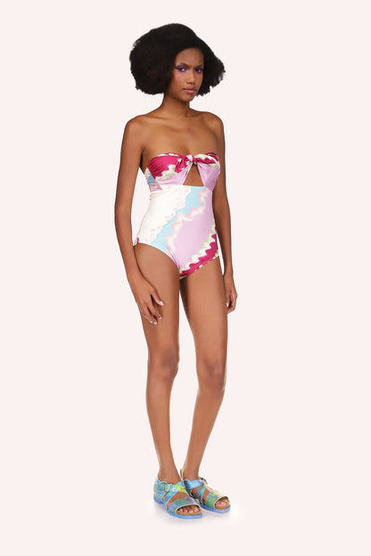 Anna Sui Wavy Clouds Bathing Suit