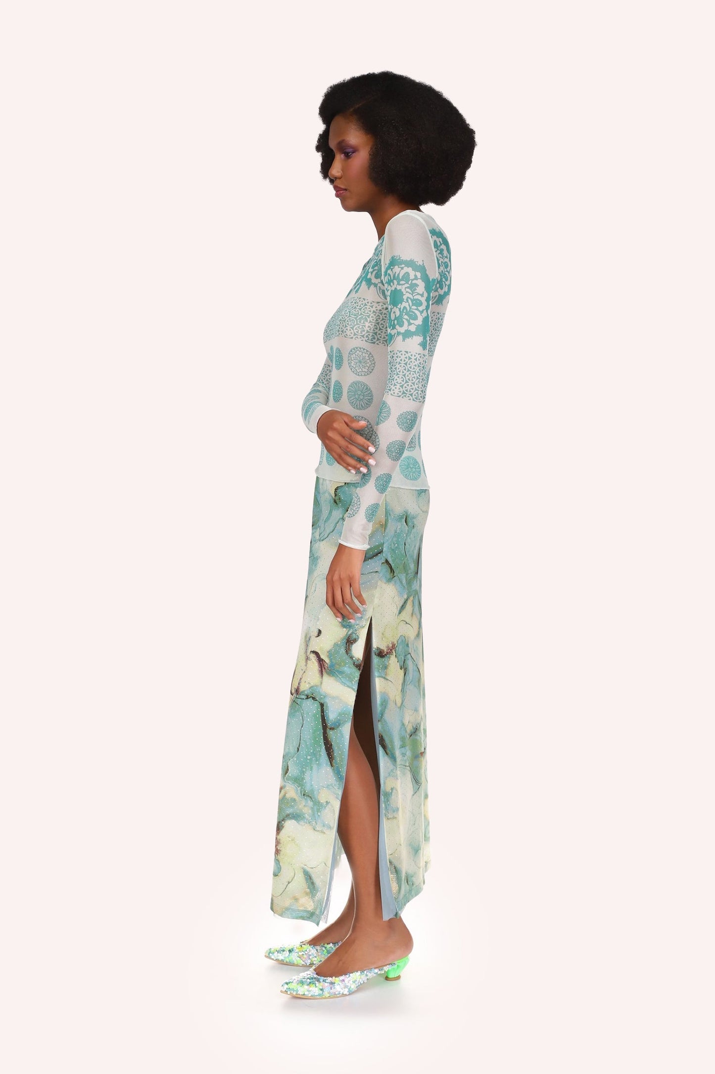 Anna Sui Cosmos Mesh Skirt