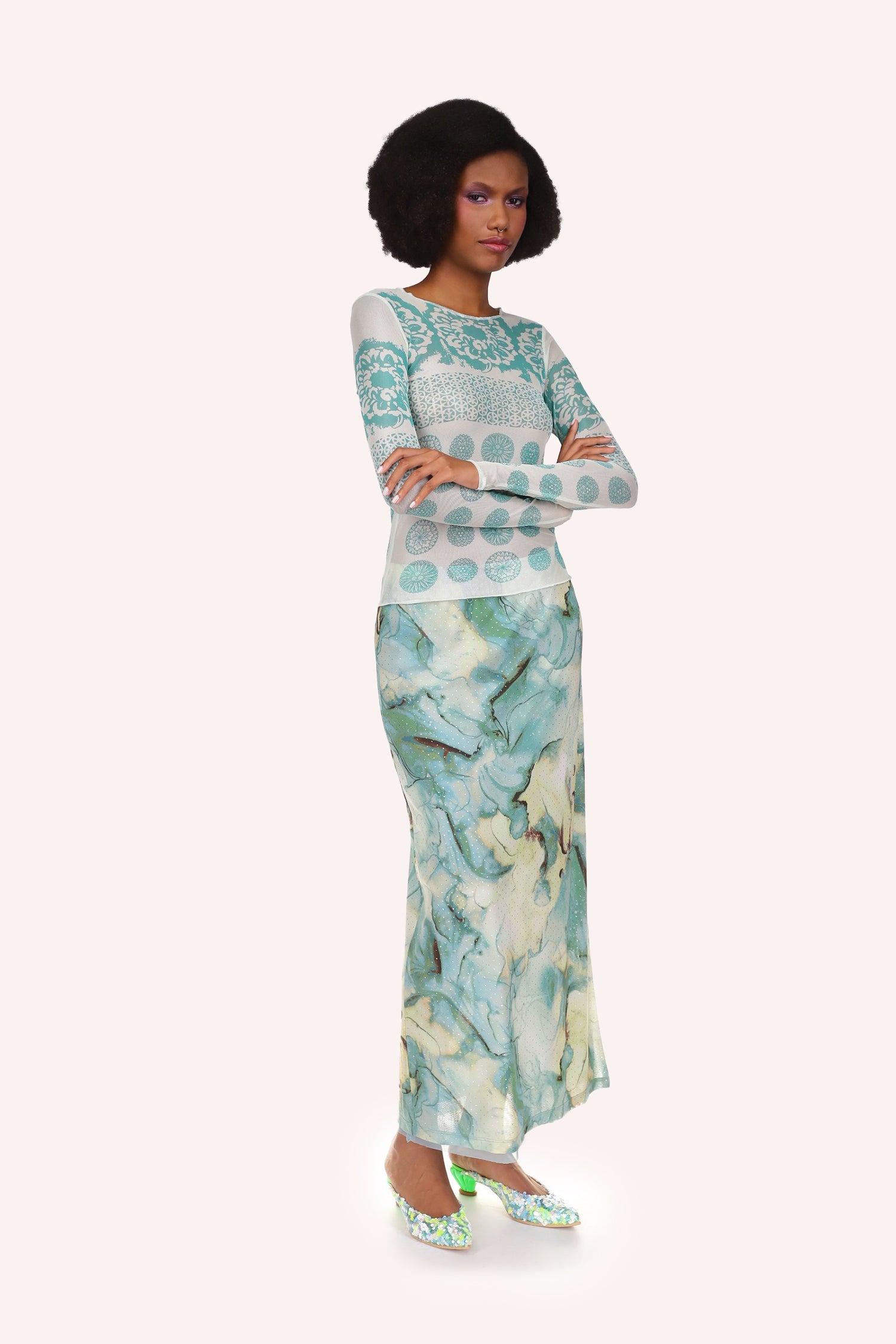 Anna Sui Cosmos Mesh Skirt