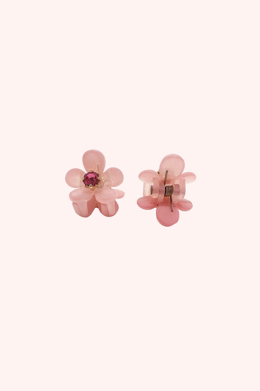 Anna Sui Mini Daisy Claw Clip Pair Pink Rose