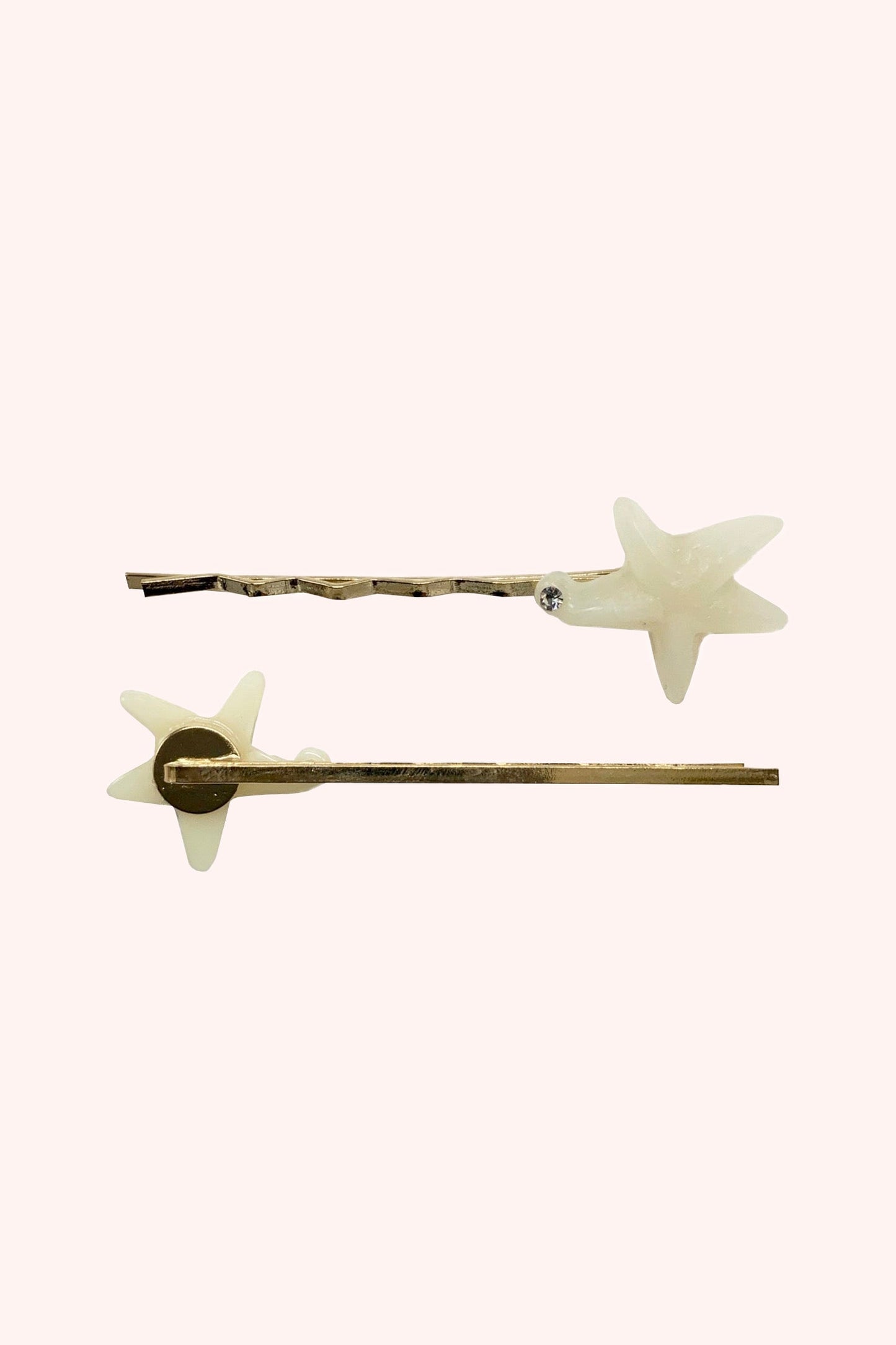 Anna Sui Ivory Starfish Hair Pin Pair