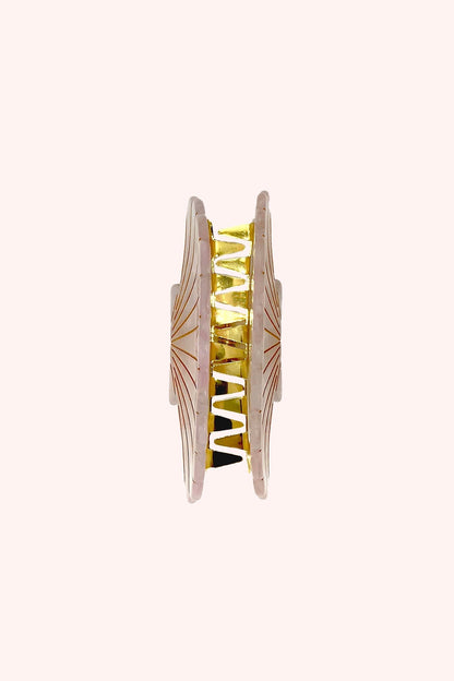 Anna Sui Large Rosie Pink Pastel Sea Shell Jaw Clip