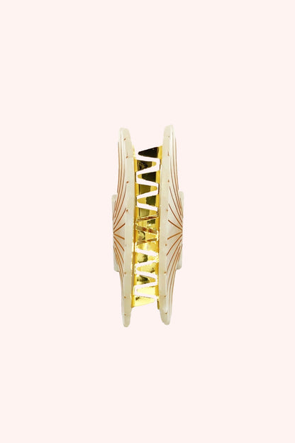 Anna Sui Large Ivory Pastel Sea Shell Jaw Clip