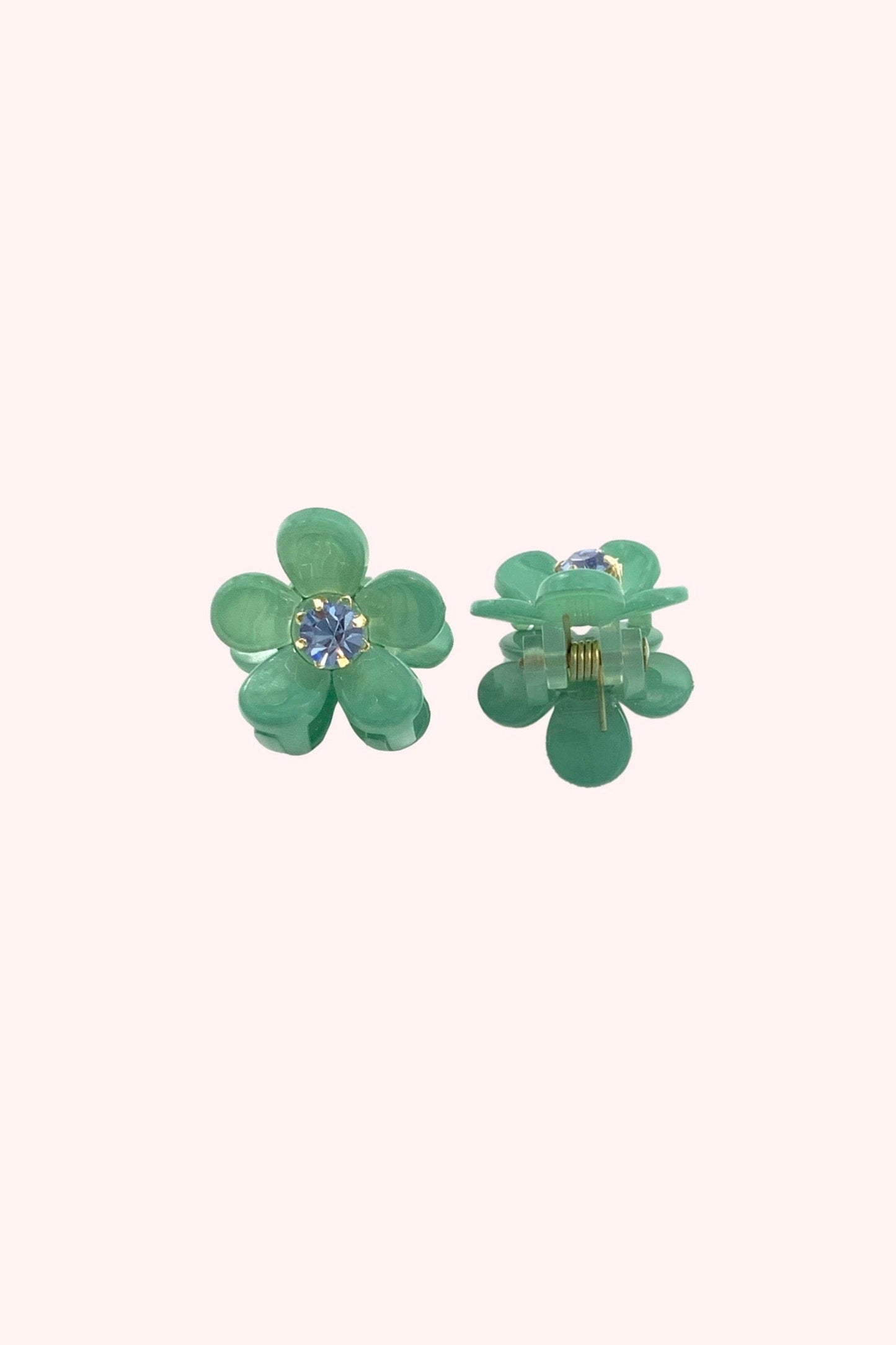 Anna Sui Mini Daisy Claw Clip Pair Teal