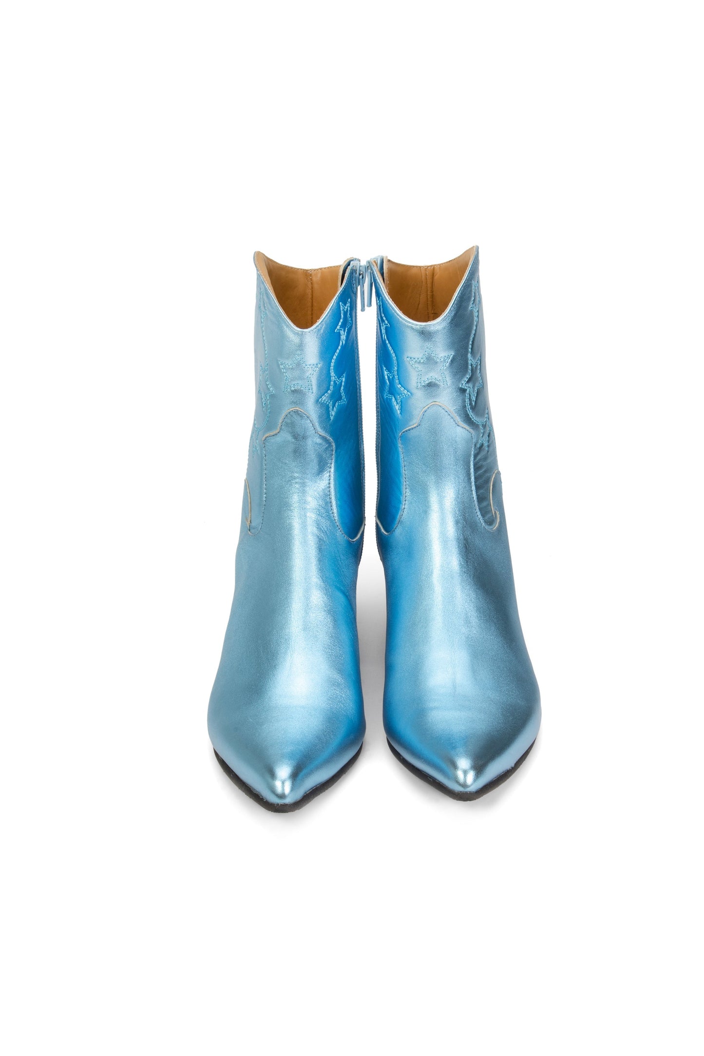 Anna Sui John Fluevog Western Boot - Metallic Blue