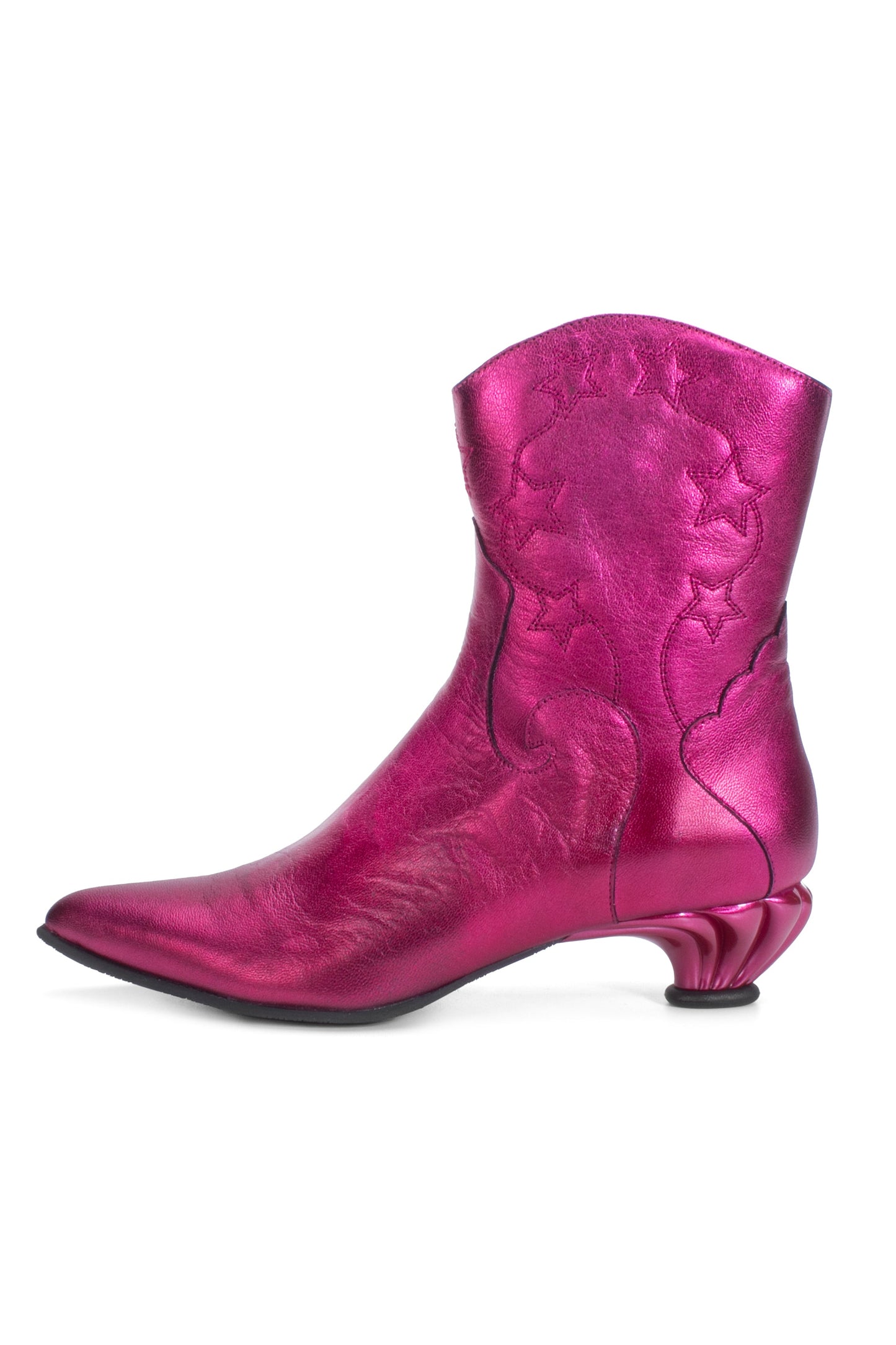 Anna Sui John Fluevog Western Boot - Metallic Azalea