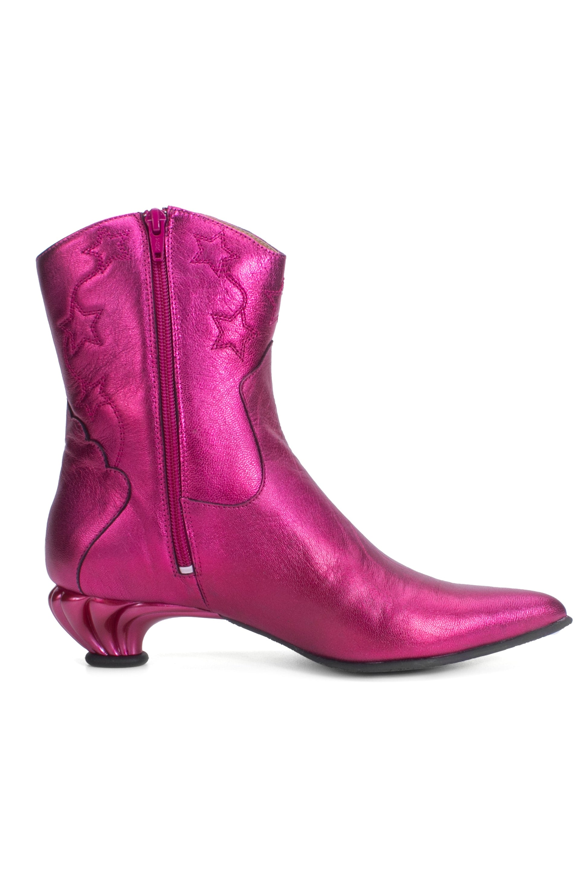 Anna Sui John Fluevog Western Boot - Metallic Azalea