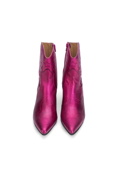 Anna Sui John Fluevog Western Boot - Metallic Azalea