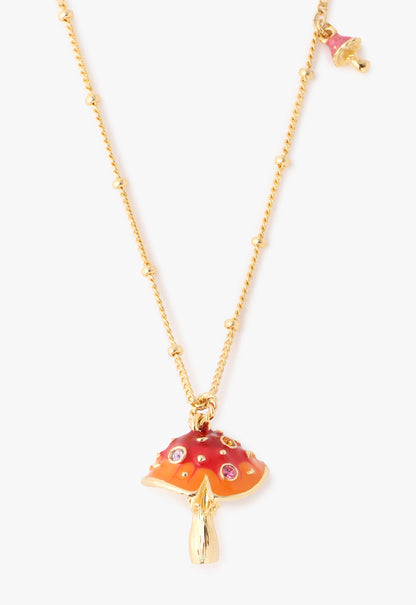 Anna Sui Fairytale Mushroom Necklace - Gold