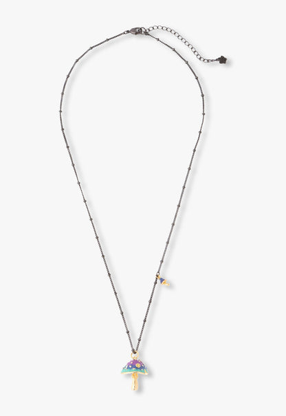 Anna Sui Fairytale Mushroom Necklace - Gunmetal