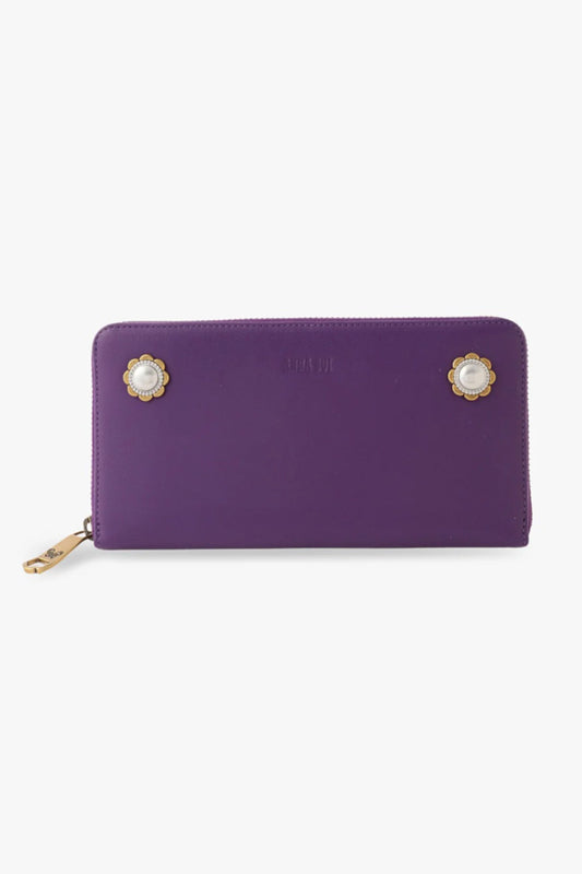 Anna Sui Purple Retro Button Wallet