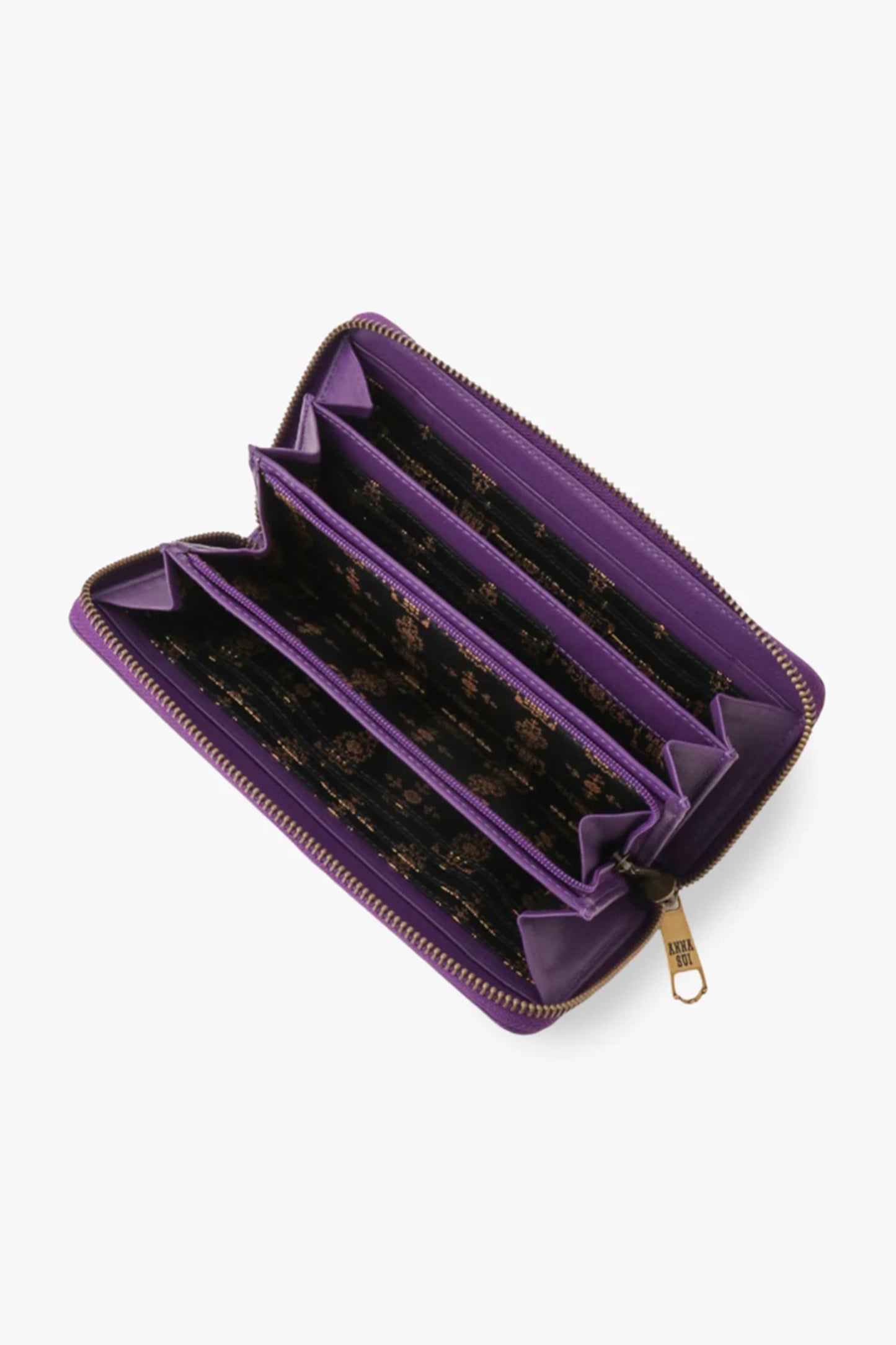 Anna Sui Purple Retro Button Wallet