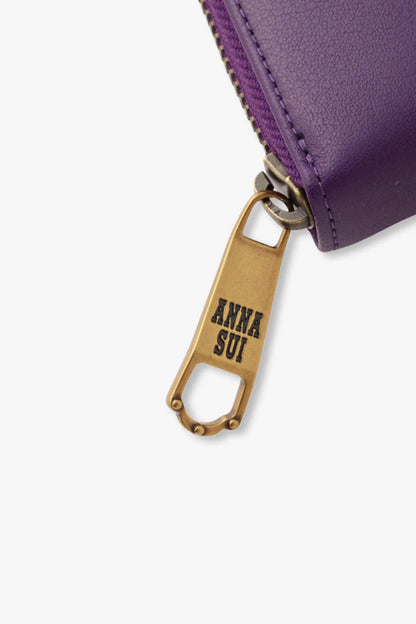 Anna Sui Purple Retro Button Wallet