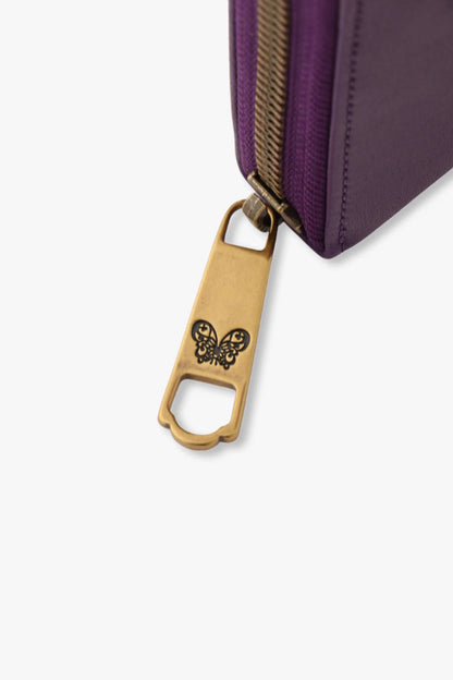 Anna Sui Purple Retro Button Wallet