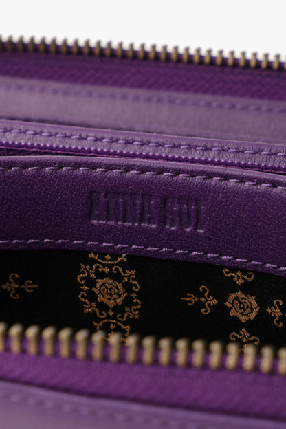 Anna Sui Purple Retro Button Wallet