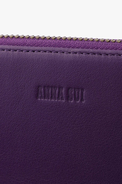 Anna Sui Purple Retro Button Wallet