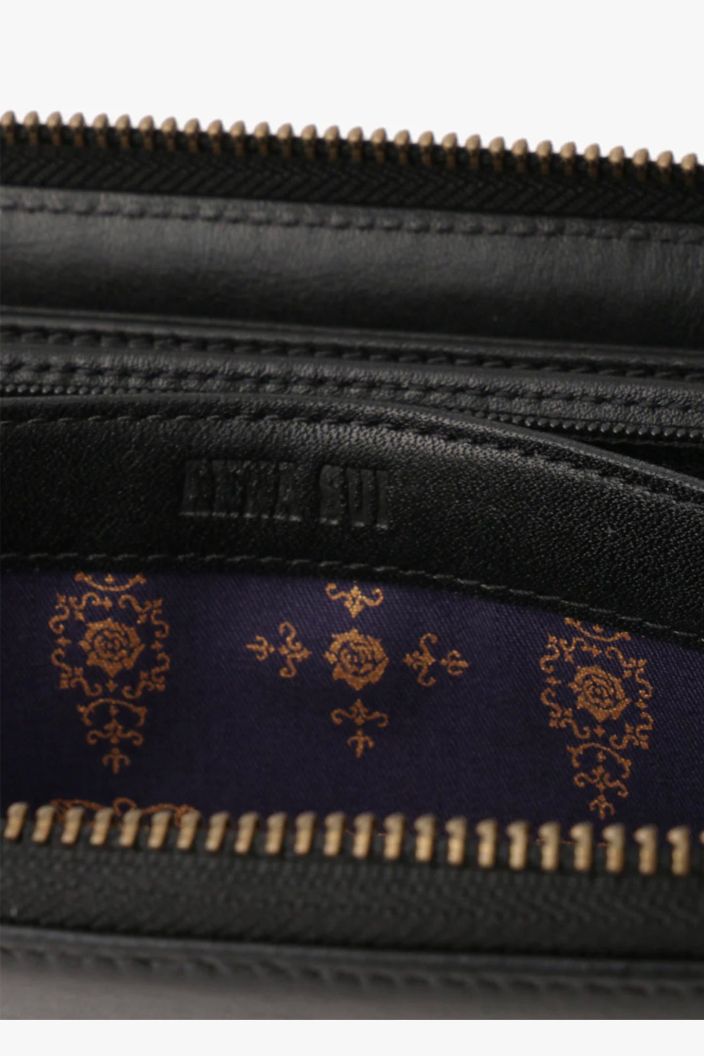 Anna Sui Black Retro Button Wallet