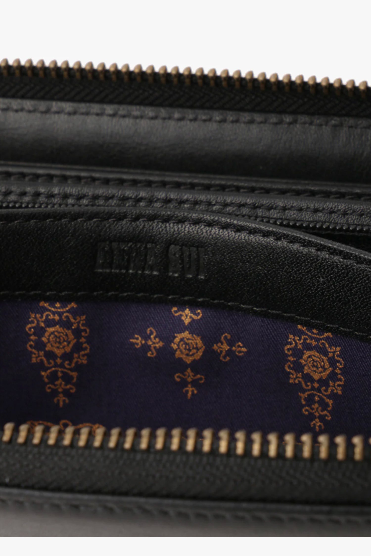 Anna Sui Black Retro Button Wallet