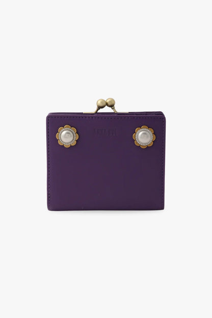 Anna Sui Purple Retro Button Small Wallet